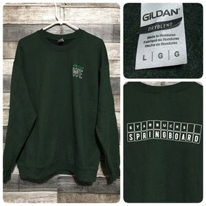 Gildan Starbucks Sweatshirt Sz L Forest Green Starbucks Springboard How Might We
